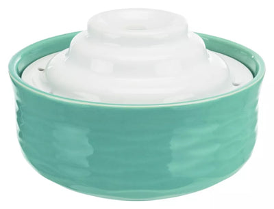 TRIXIE Vital Falls Girdykla-fontanas, keramika, 1.5 l/22x13 cm, petrol žalsva/balta