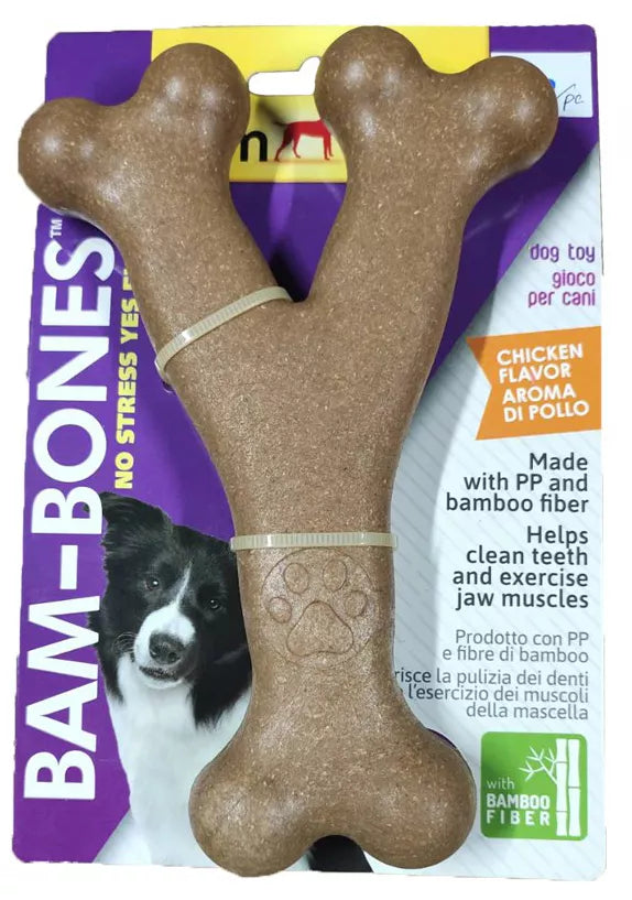 GimDog Bam-Bones bambukinis kaulas (vištienos skonio) 13,3cm