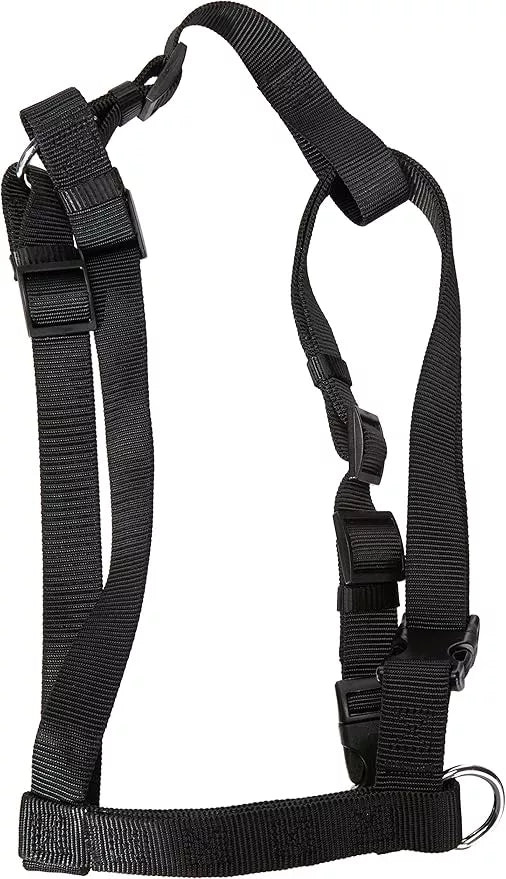 Trixie Classic H-petnešos, L-XL 75-100cm/25 mm, juodos