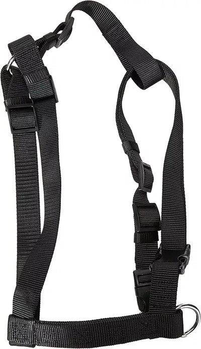 Trixie Classic H-petnešos, L-XL 75-100cm/25 mm, juodos