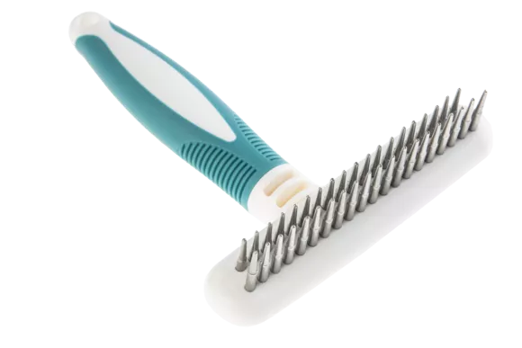 Gimdog Dematting Rake Double 11x16,5cm grėblys su 2 eil. stambių sukamų dantų