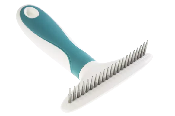 Gimdog Dematting Rake 12x15cm grėblys su stambiais konusiniais dantimis