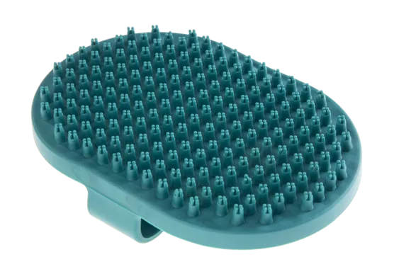 Gimdog Oval Brush ovalios guminės šukos ant delno