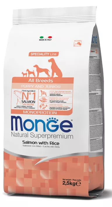 Monge Dry Dog Spec. Line - All Breeds Puppy Salmon & rice 2,5kg