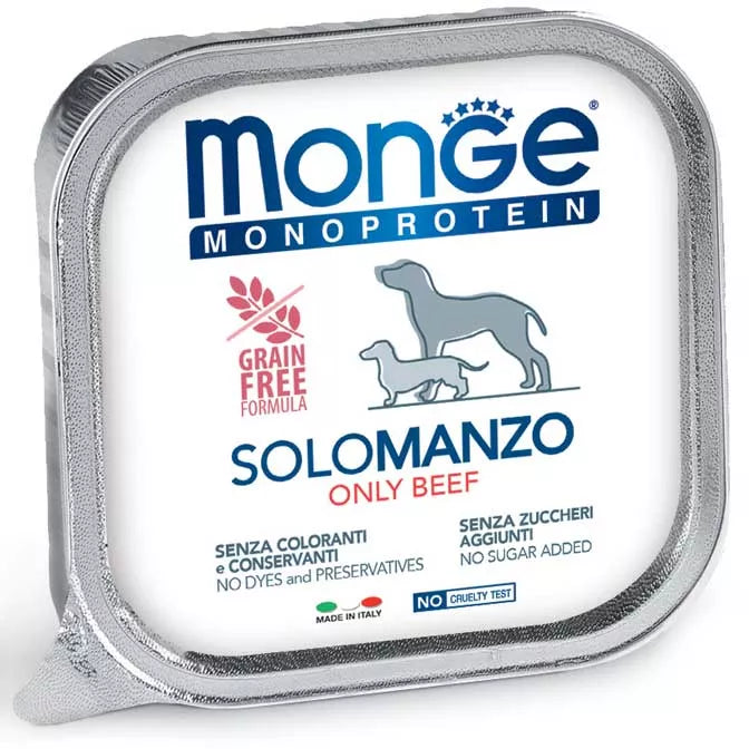 Monge Monoproteico "Solo" - Wet Dog Pate 100% beef 150g