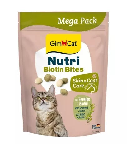 GIMCAT NUTRI BIOTIN BITES SEEALGE (su biotinu ir dumbliais) 425 G