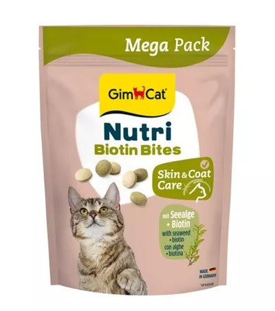 GIMCAT NUTRI BIOTIN BITES SEEALGE (su biotinu ir dumbliais) 425 G