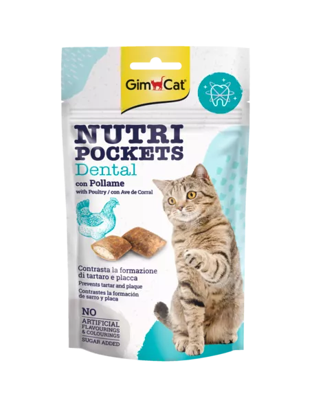 GimCat Nutri Pockets Dental skanėstai katėms 60g