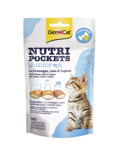 GimCat Nutri Pockets Junior Mix skanėstai katėms 60g