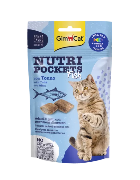 GIMCAT NUTRI POCKETS Fish with Tuna 60g