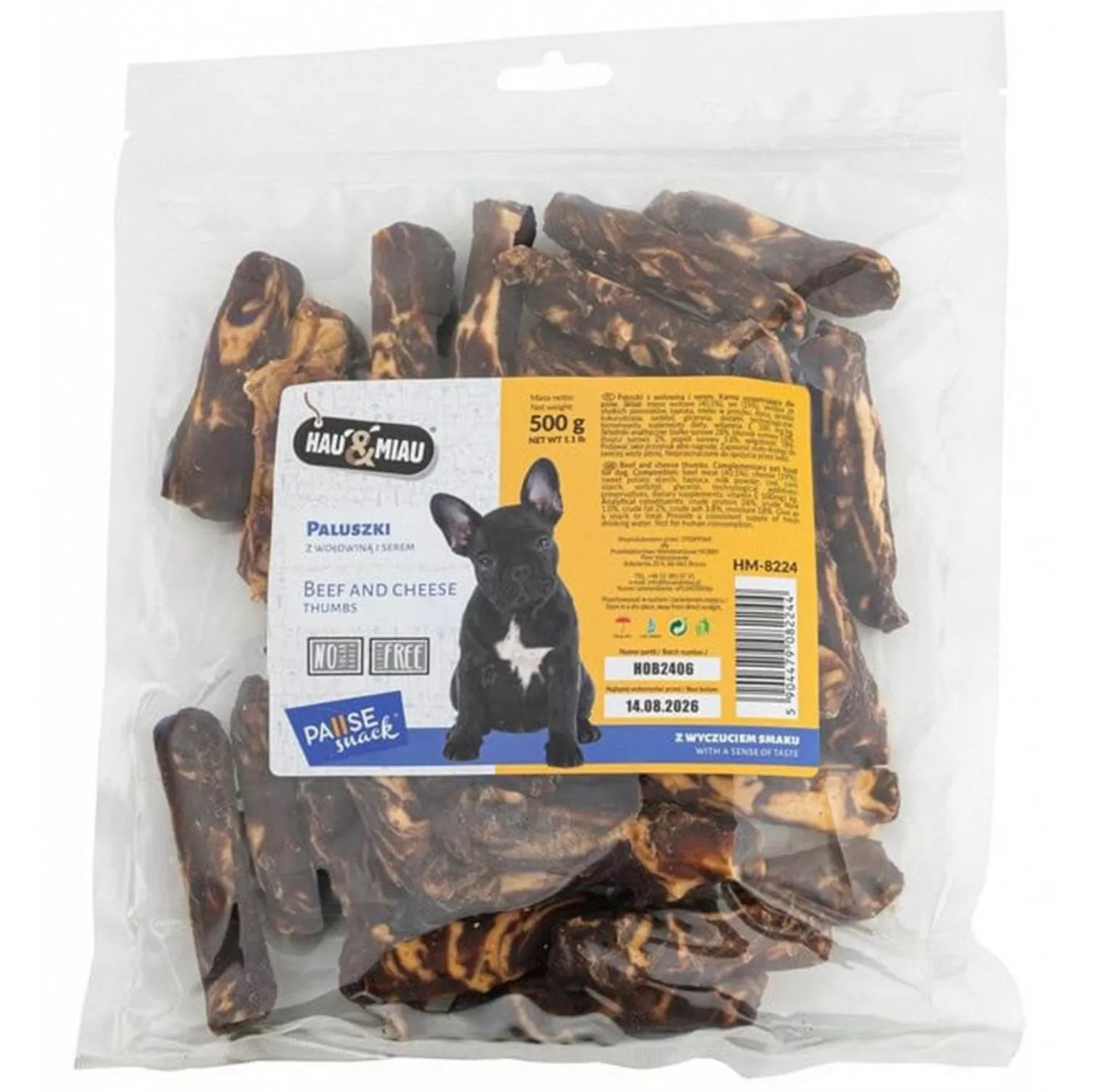 Hau&Miau marmuriniai jautienos pirštai su sūriu 500g
