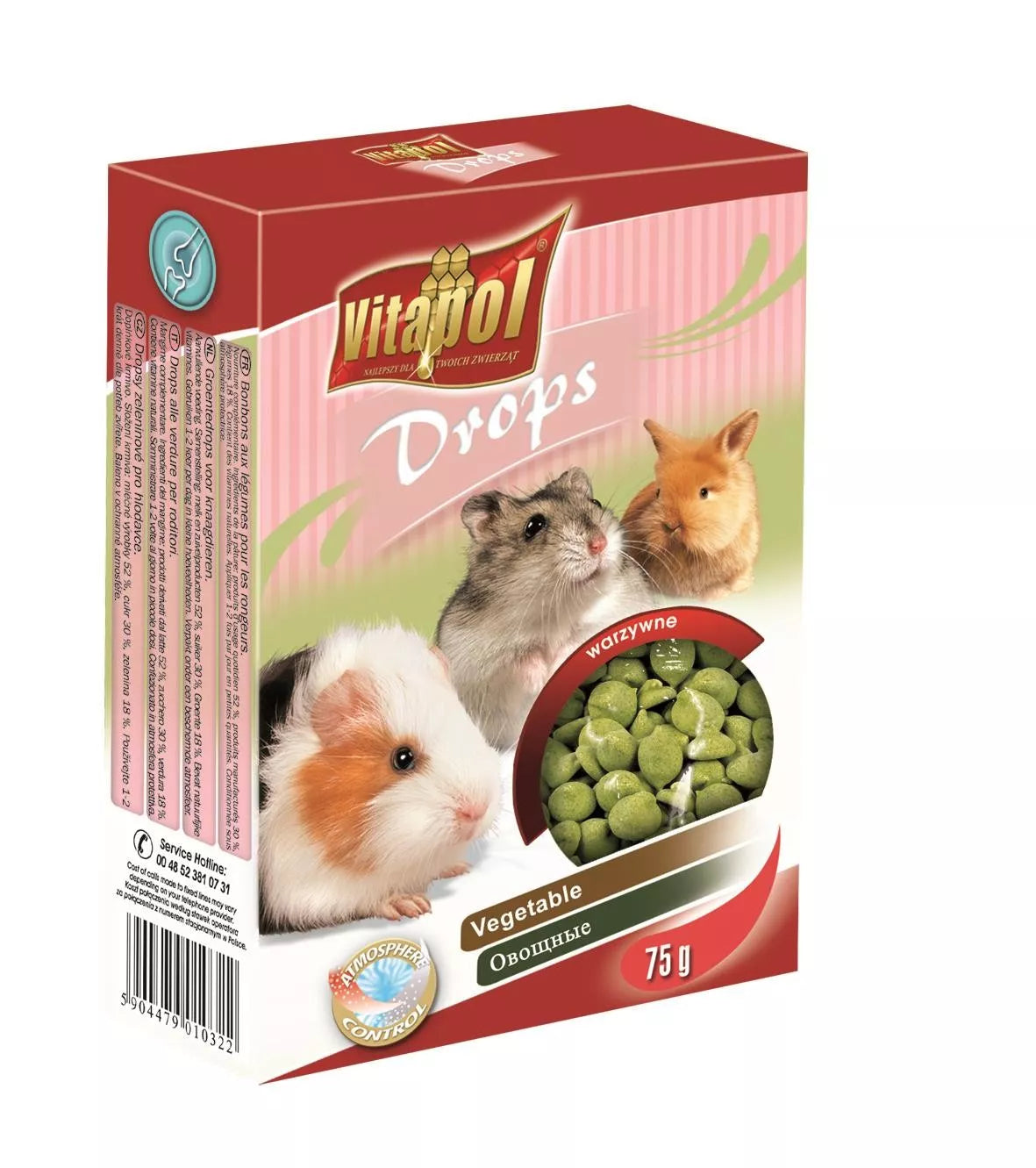 Vitapol lašeliai graužikams su daržovėmis 75g