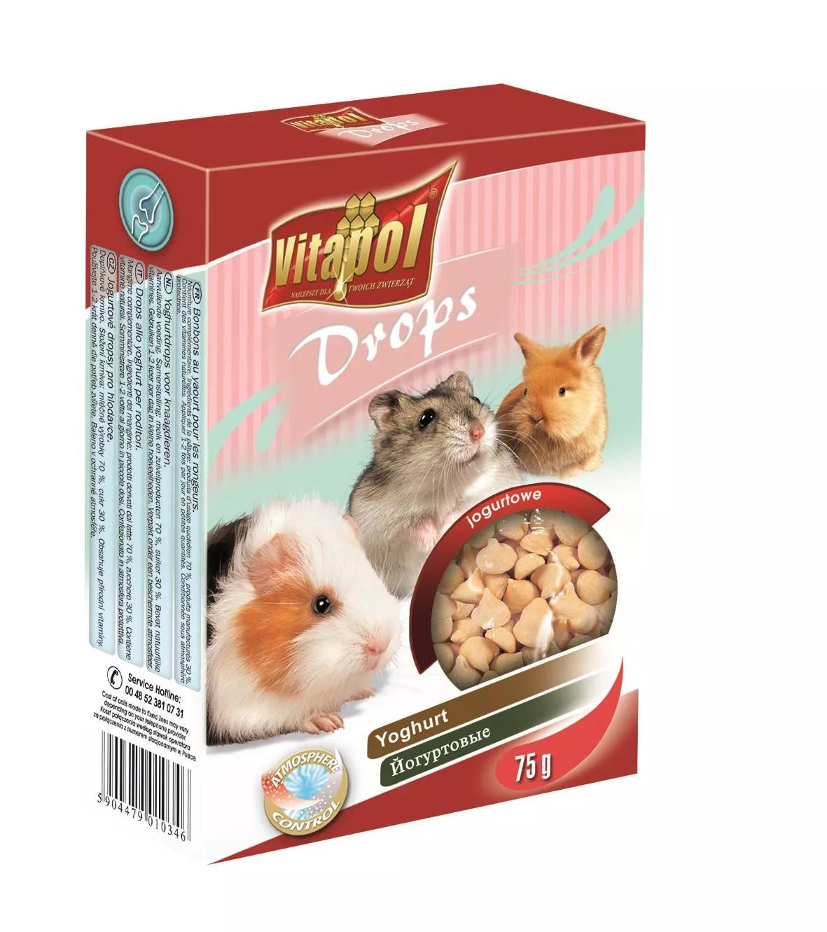 Vitapol lašeliai graužikams su jogurtu 75g