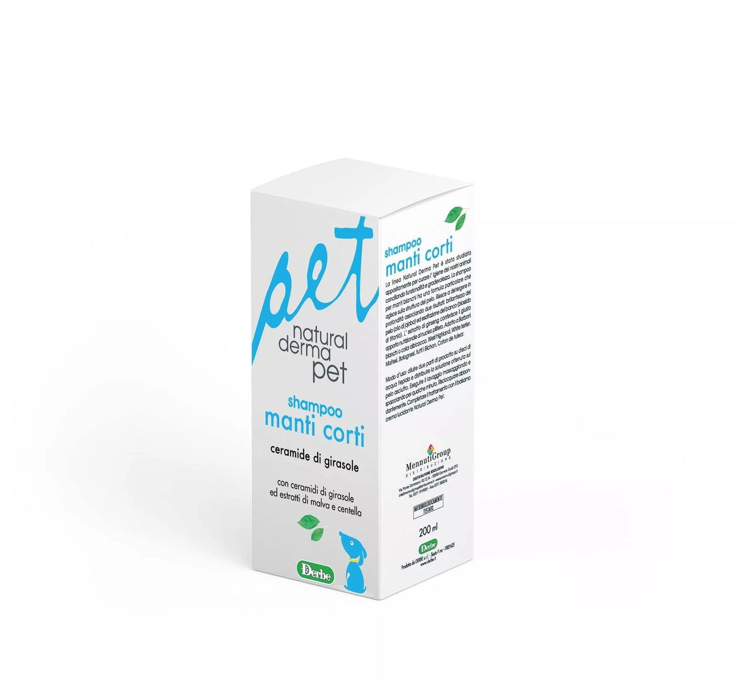 Natural Derma Pet trumpų plaukų šampūnas šunims – saulėgrąžų keramida ir alavijas, maitinamoji formulė