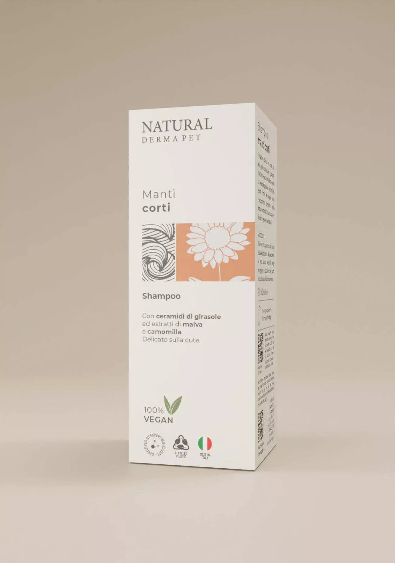 Natural Derma Pet trumpų plaukų šampūnas šunims – saulėgrąžų keramida ir alavijas, maitinamoji formulė