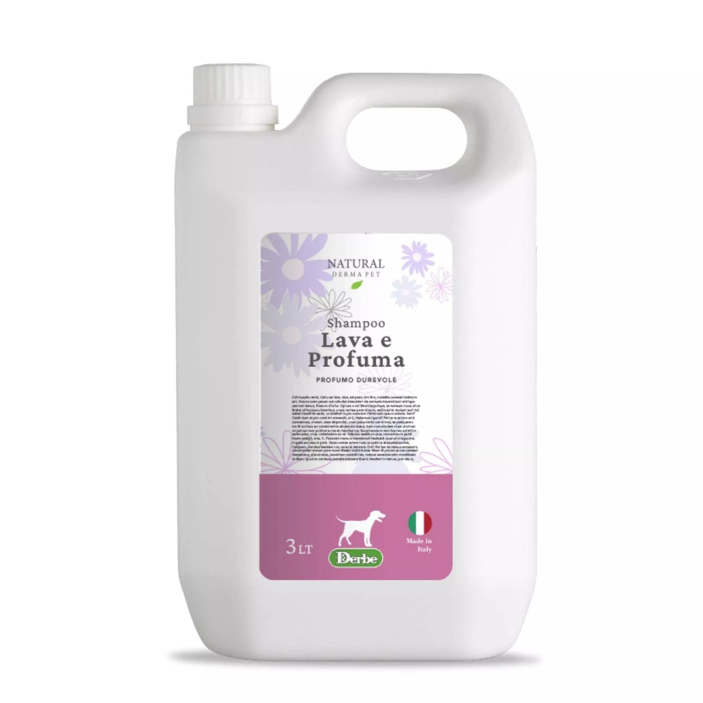 Natural Derma Pet Lava & Profuma Obuolių šampūnas šunims – švelnus valymas, gaivus kvapas, 3l butelis
