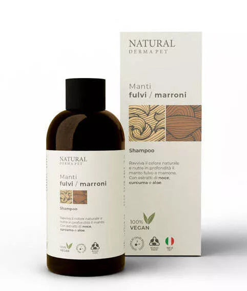 Natural Derma Pet rudojo kailio šampūnas šunims – sodrina spalvą, švelnios valomosios formulės, 300 ml