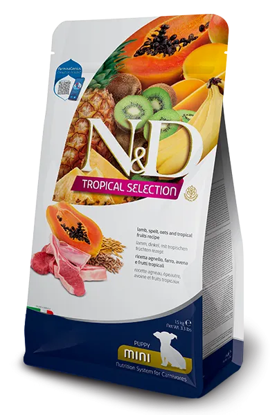 FARMINA N&D TROPICAL SELECTION - DOG Dry Lamb PUPPY MINI 1,5 kg
