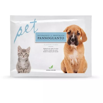 Natural Derma Pet Valymo pirštinė – talko kvapo, minkšta vienkartinė pirštinė, vienas pakelis