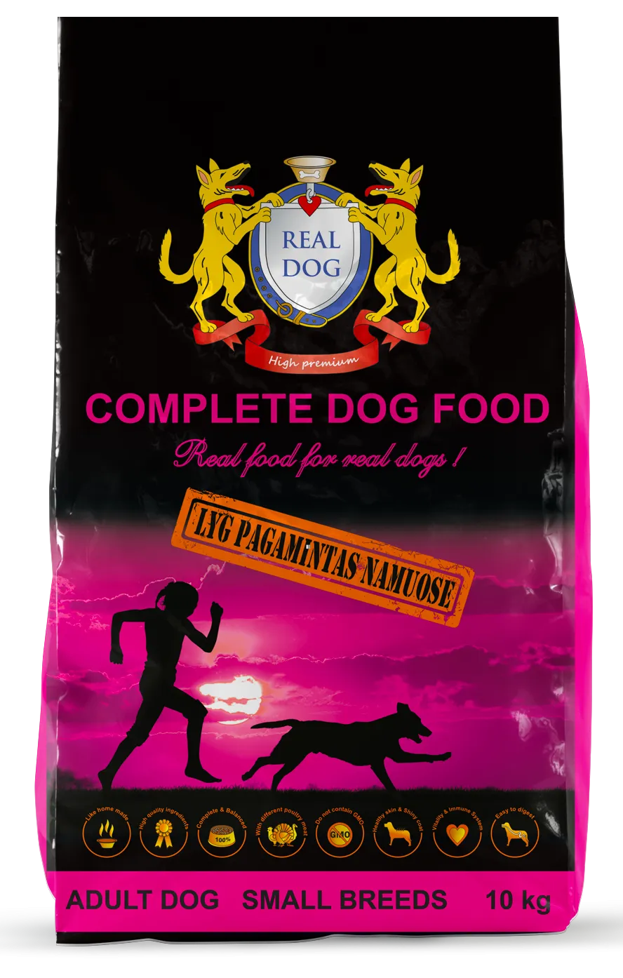 Real Dog small breeds visavertis pašaras mažų veislių suaugusiems šunims su vištiena 10kg