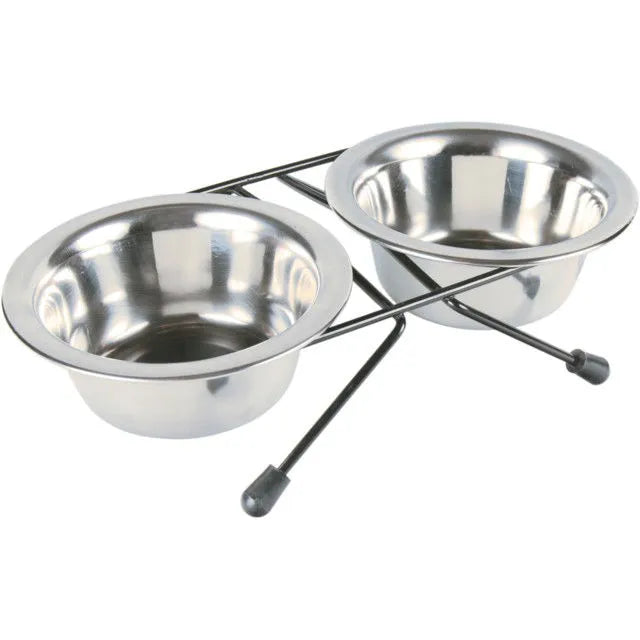 Trixie Dubenėlių kompl., nerūd. plienas-metalas, 2x0.2 l, ø 11 cm-24x6x14 cm