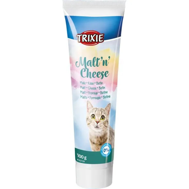 Trixie Malt'n'Cheese Anti hairball pasta virškinimui, 100g