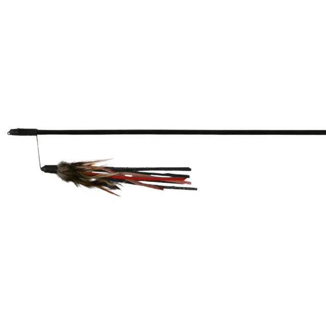 Trixie Meškerė su odos juostelėmis/plunksnomis, plastm., 50cm