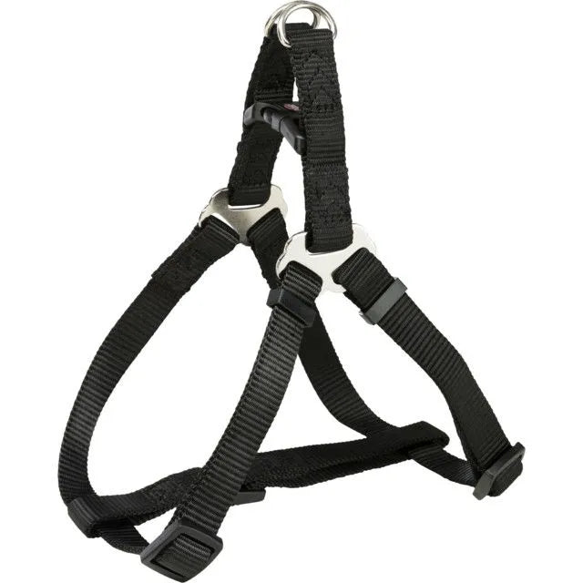 Trixie Premium One Touch petnešos, M 50-65cm/20mm, juodos